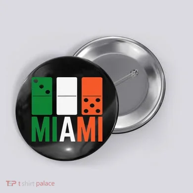 Three Zero Five 305 Miami Domino Button