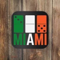 Three Zero Five 305 Miami Domino Coaster thumb 0
