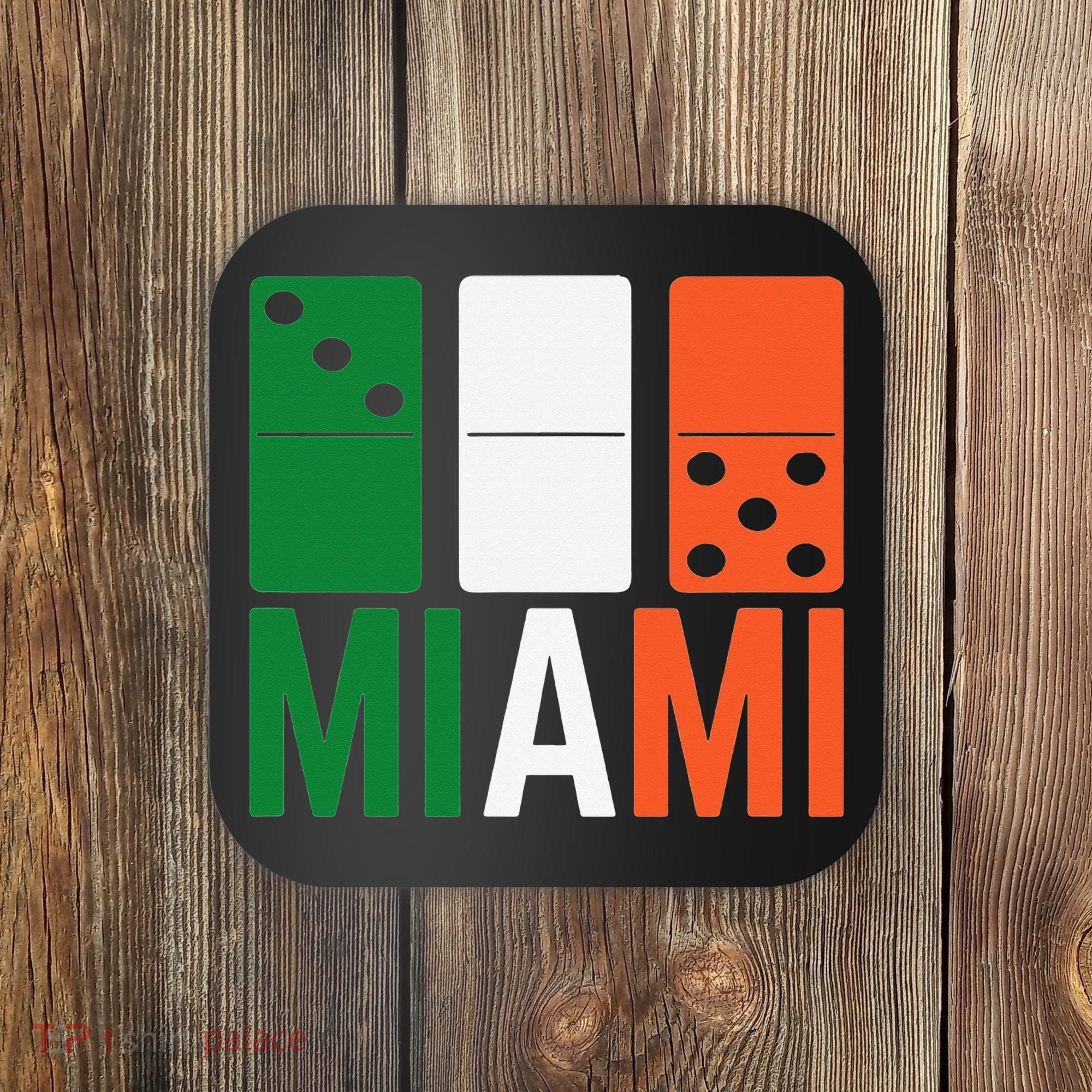 Three Zero Five 305 Miami Domino Coaster