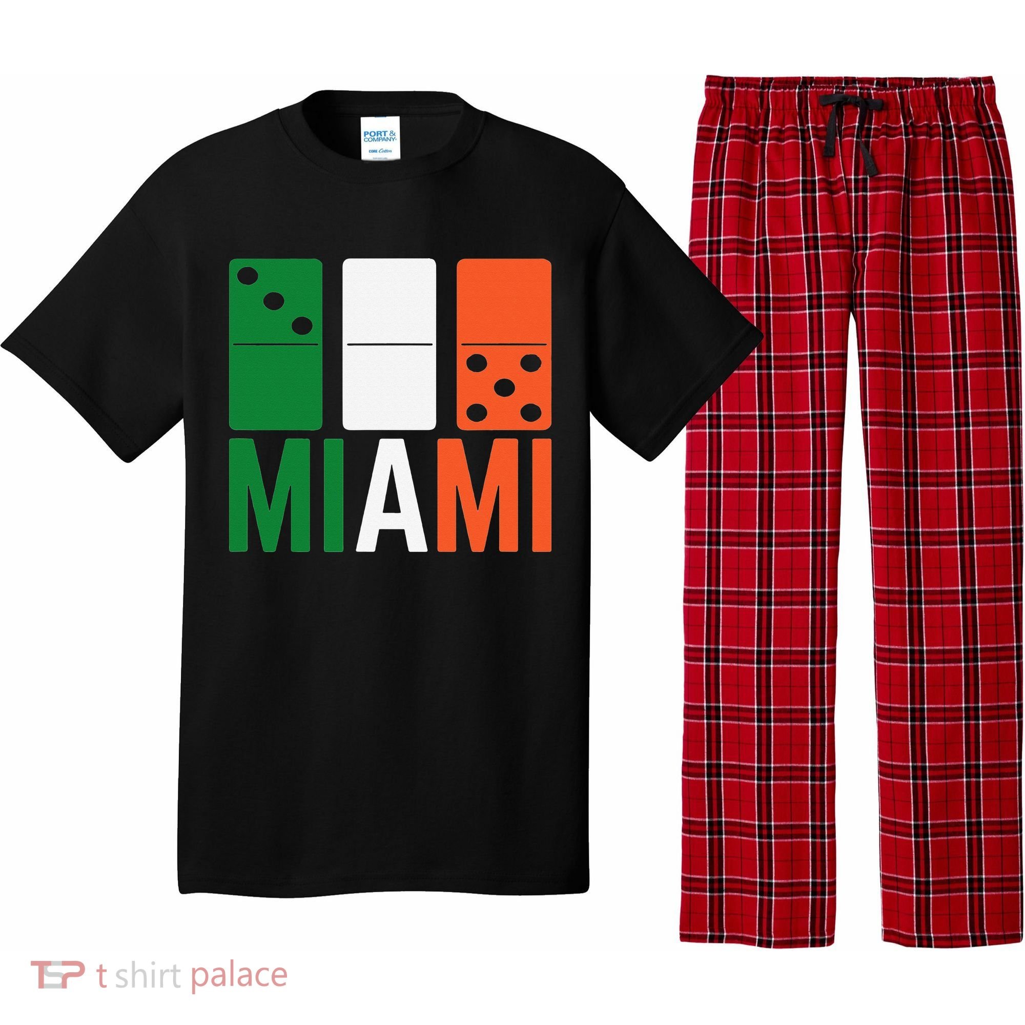 Three Zero Five 305 Miami Domino Pajama Set