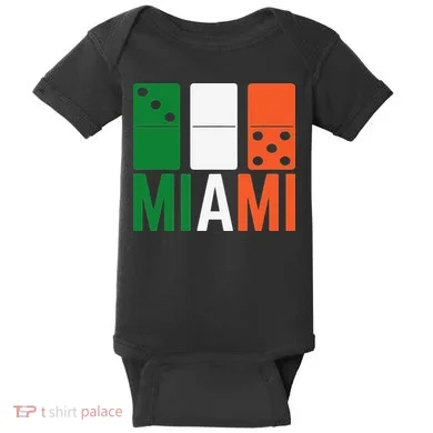 Three Zero Five 305 Miami Domino Baby Bodysuit