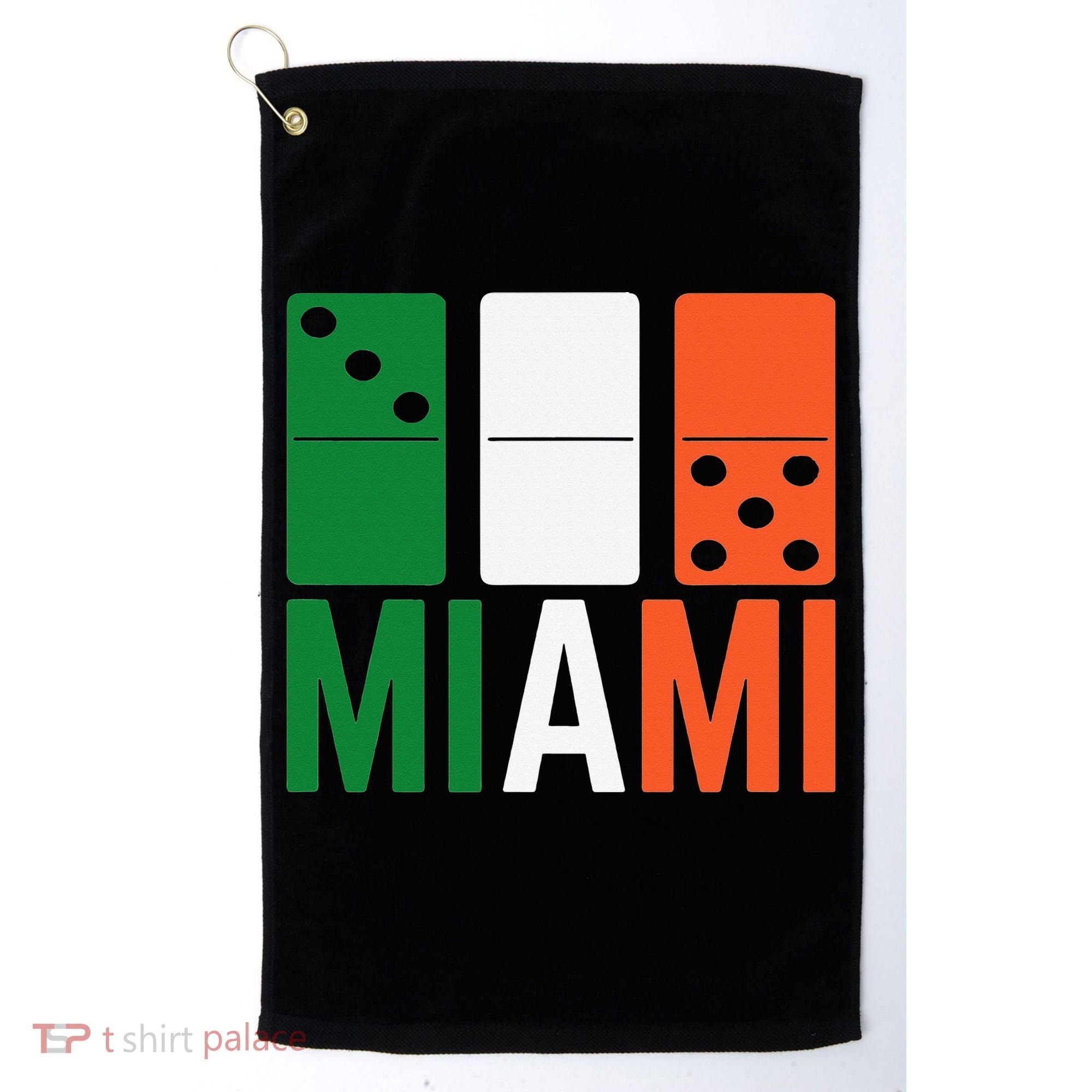 Three Zero Five 305 Miami Domino Golf Towel