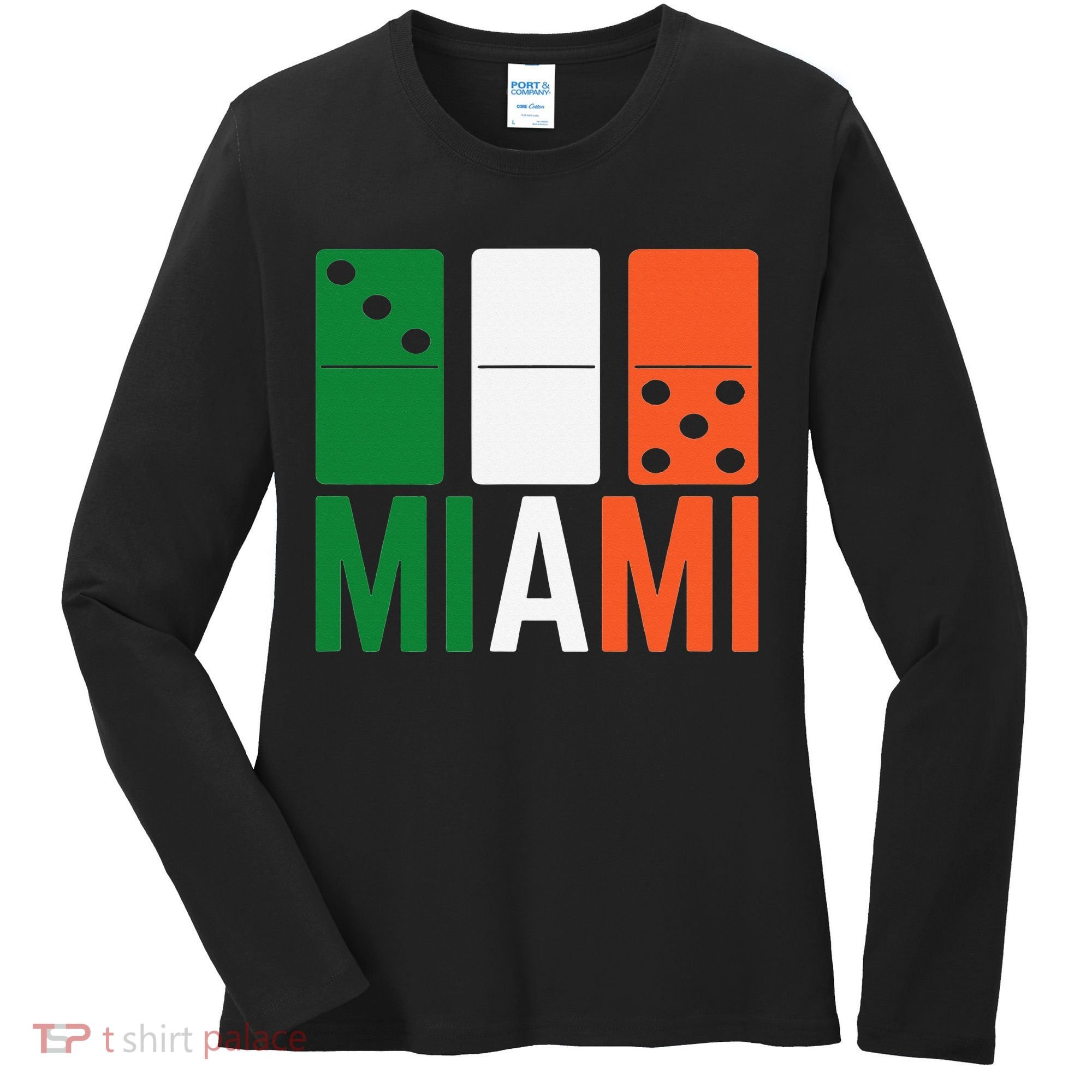 Three Zero Five 305 Miami Domino Women's Long Sleeve Shirt