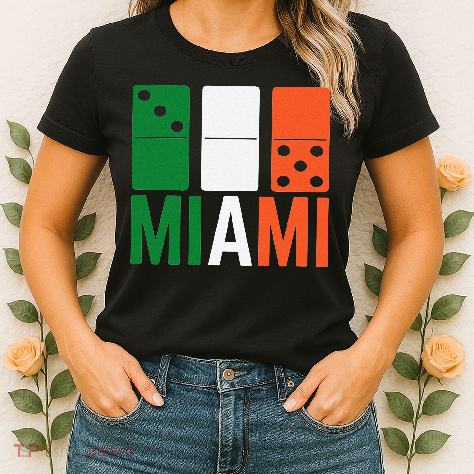Three Zero Five 305 Miami Domino Women's T-Shirt