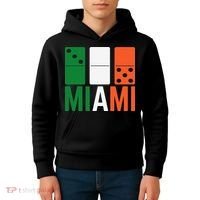 Three Zero Five 305 Miami Domino Kids Hoodie thumb 4