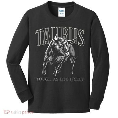 Taurus Zodiac Sign Astrology Horoscope Kids Long Sleeve Shirt