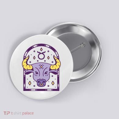 Taurus Zodiac Sign Astrology Button