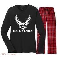 U.S. Air Force Logo Women's Long Sleeve Flannel Pajama Set  thumb 0