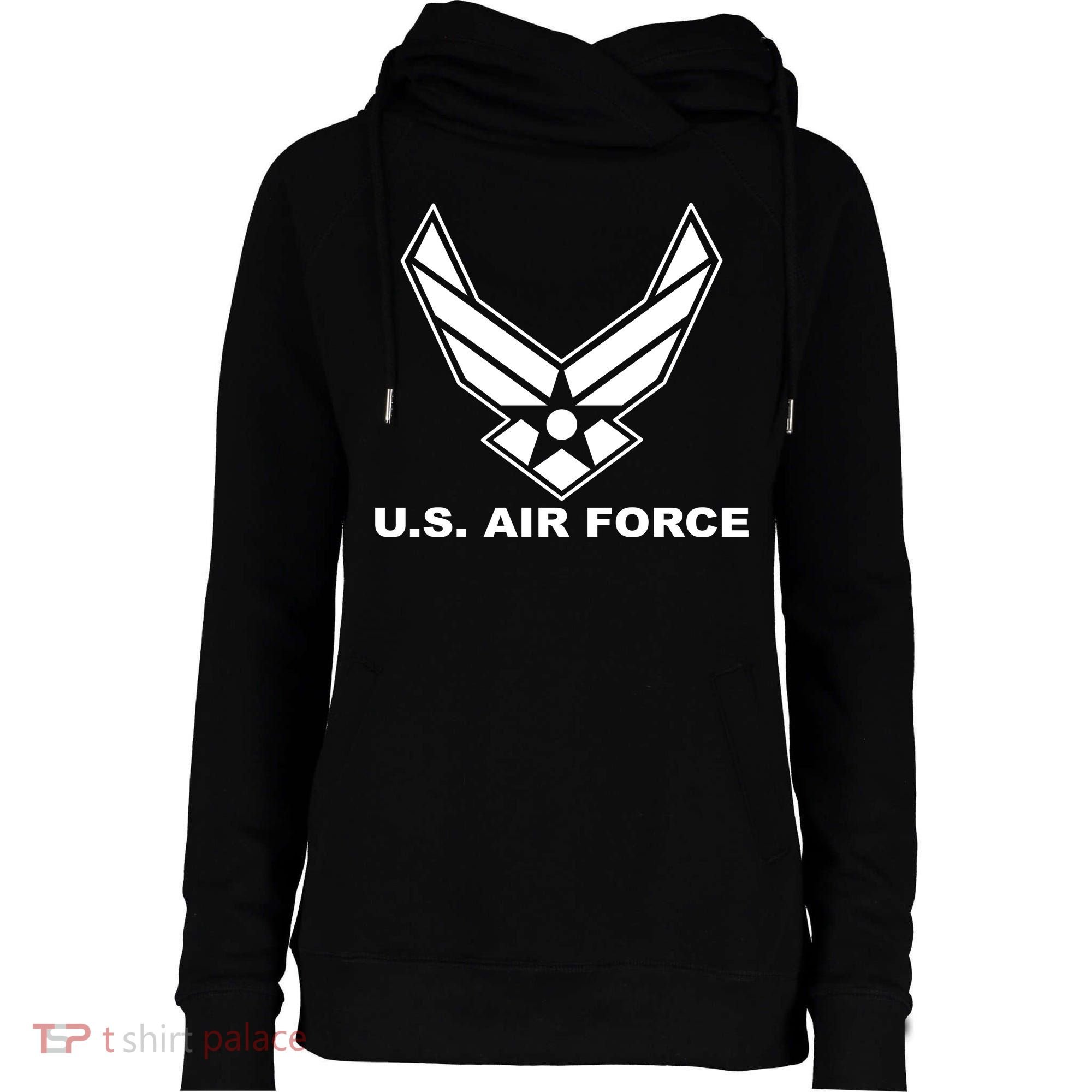 U.S. Air Force Logo Womens Funnel Neck Pullover Hood