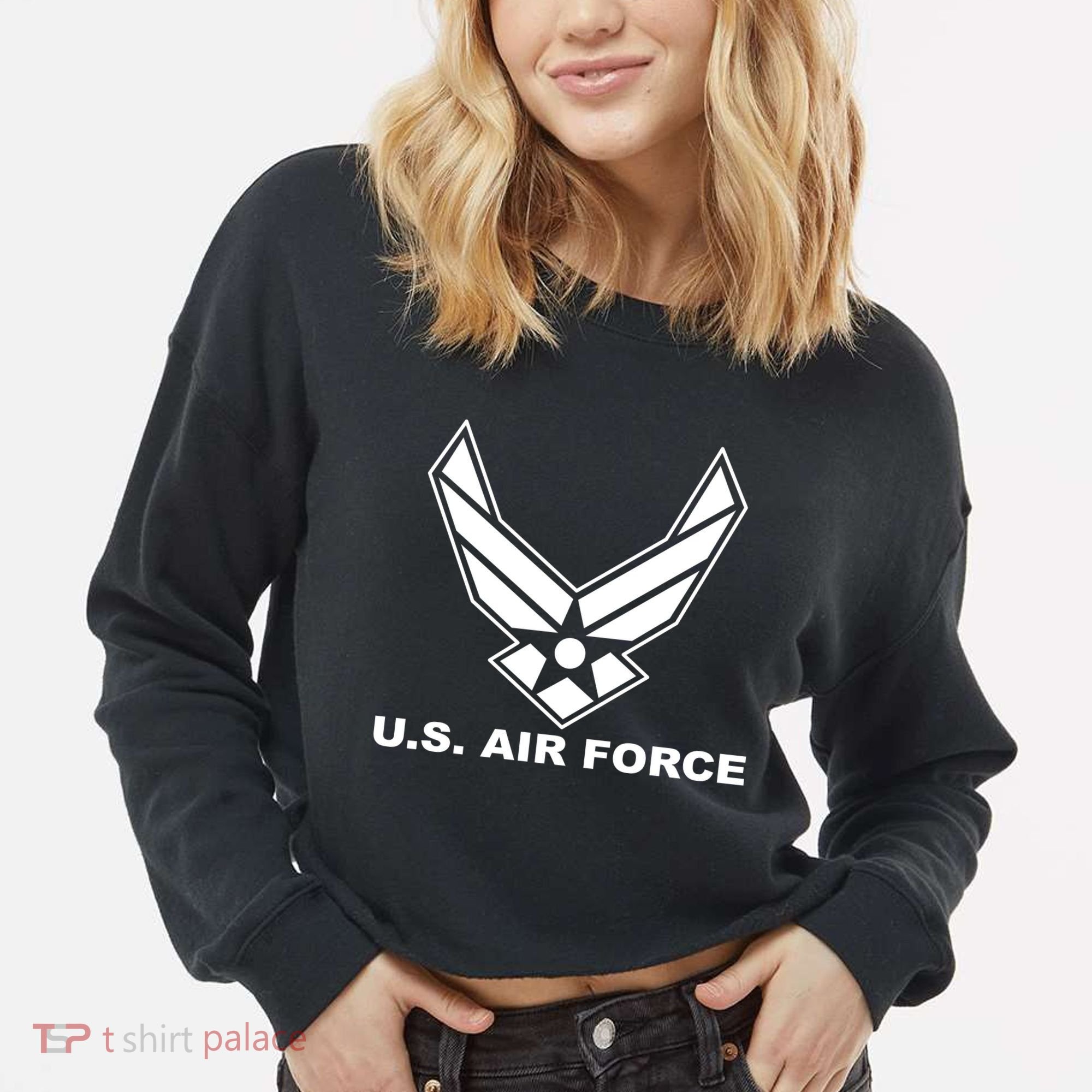 U.S. Air Force Logo Cropped Pullover Crew