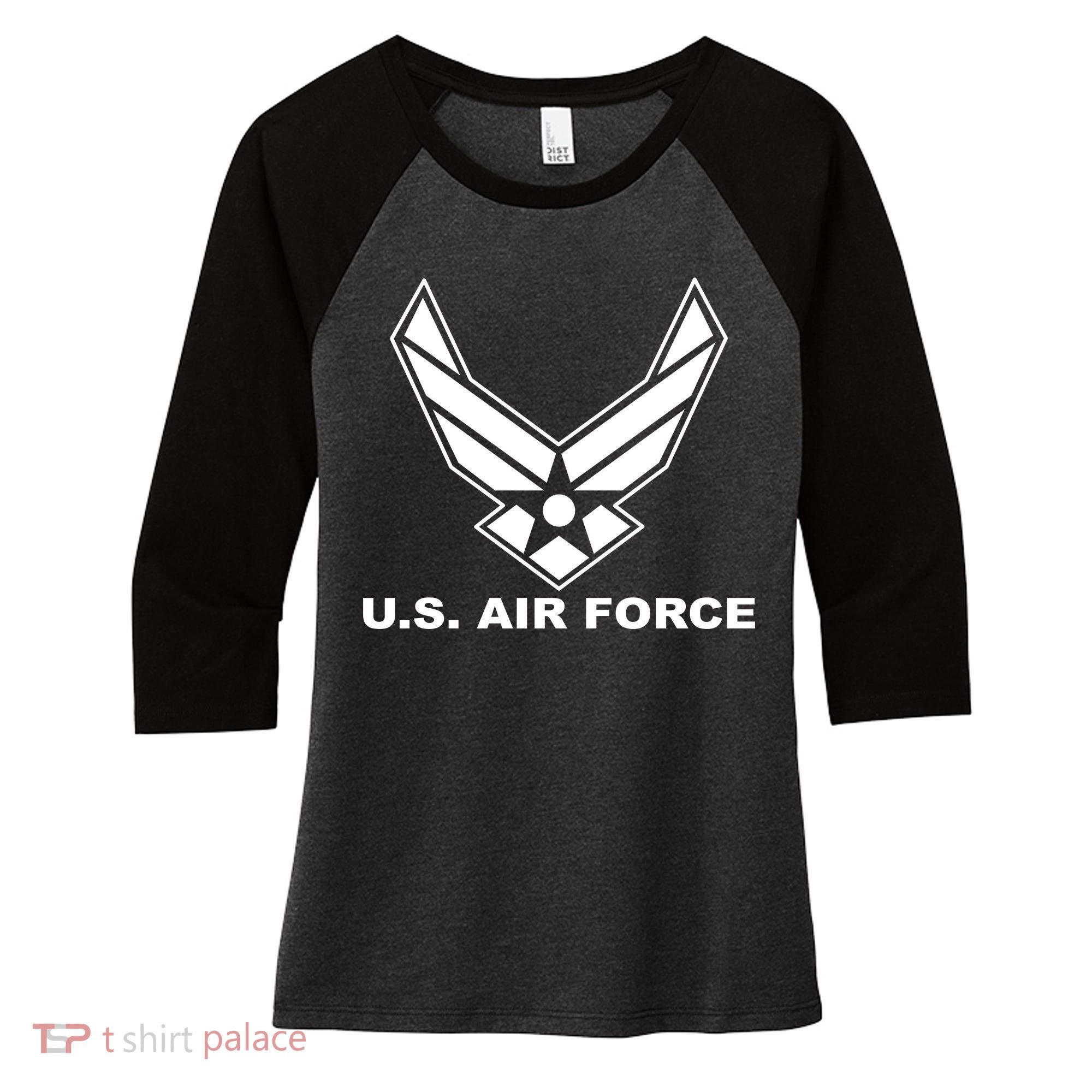 U.S. Air Force Logo Women's Tri-Blend 3/4-Sleeve Raglan Shirt