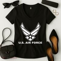 U.S. Air Force Logo Women's V-Neck T-Shirt thumb 2
