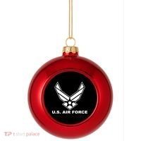 U.S. Air Force Logo Plastic Christmas Ball Ornament thumb 0