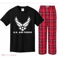 U.S. Air Force Logo Kids Plaid Pajama Set thumb 0