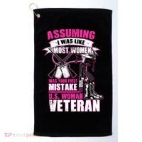 U.S. Woman Veteran Golf Towel thumb 0