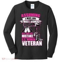 U.S. Woman Veteran Kids Long Sleeve Shirt thumb 0