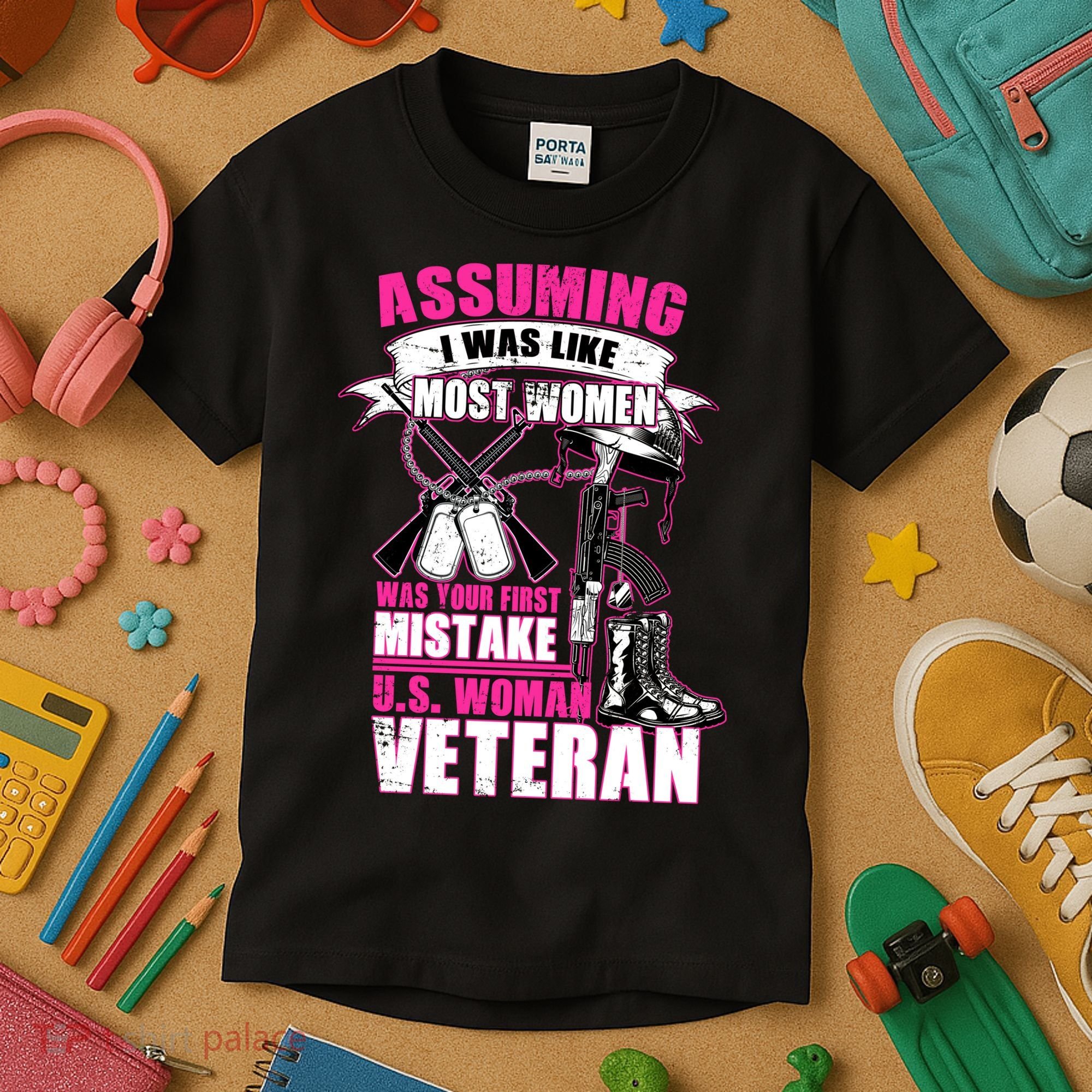 U.S. Woman Veteran Kids T-Shirt