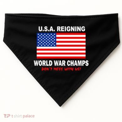 U.S.A. Reigning World War Champs USA-Made Doggie Bandana