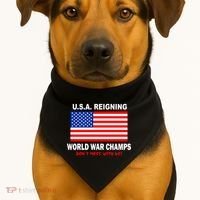 U.S.A. Reigning World War Champs USA-Made Doggie Bandana thumb 1