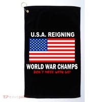 U.S.A. Reigning World War Champs Golf Towel thumb 0