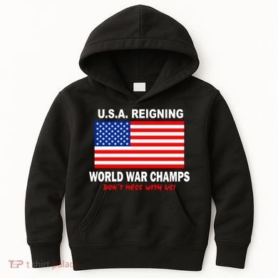 U.S.A. Reigning World War Champs Kids Hoodie