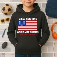 U.S.A. Reigning World War Champs Kids Hoodie thumb 2