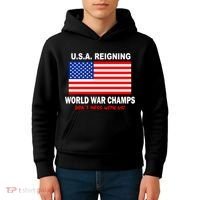 U.S.A. Reigning World War Champs Kids Hoodie thumb 4