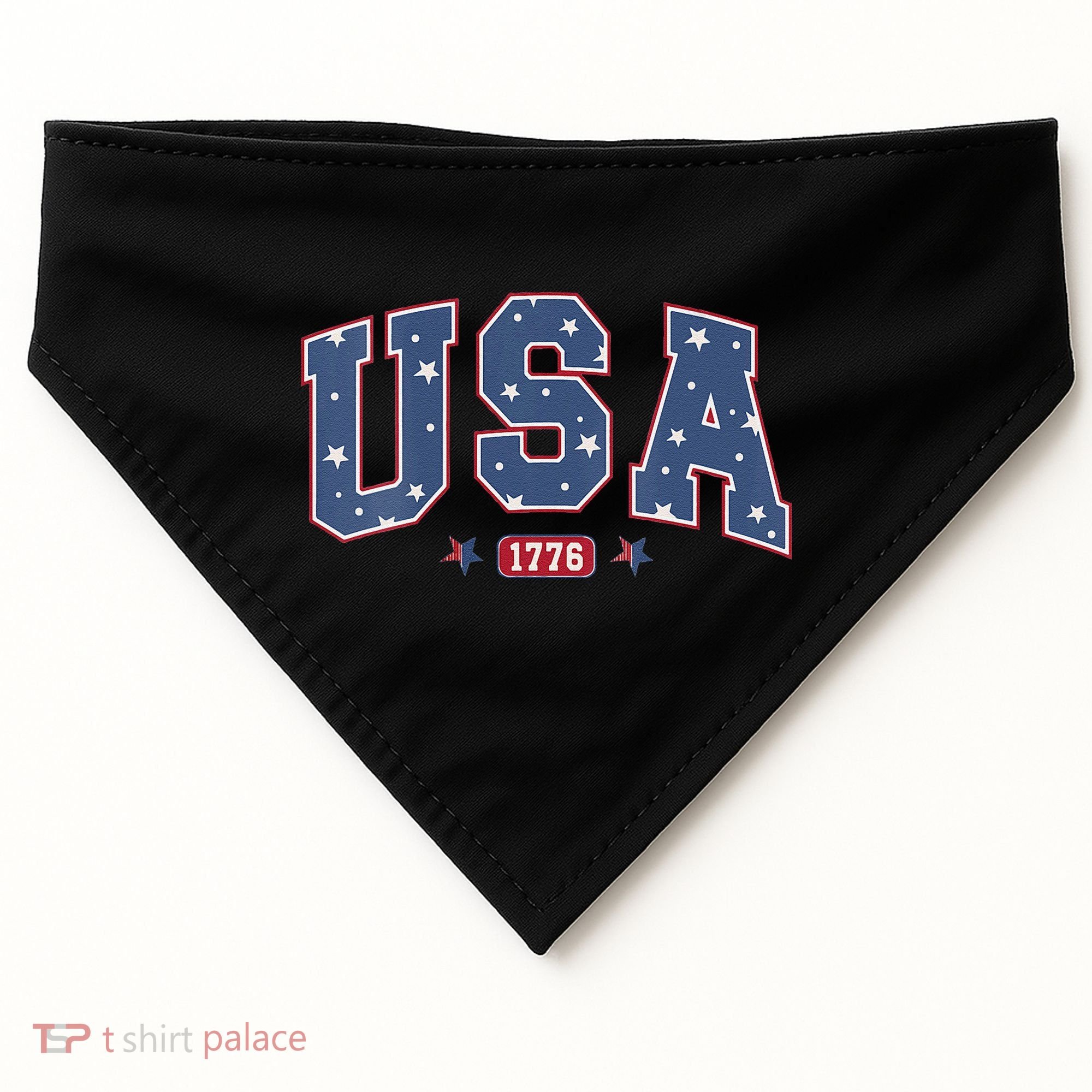 Usa 1776 4th Of July Independence Day USA-Made Doggie Bandana