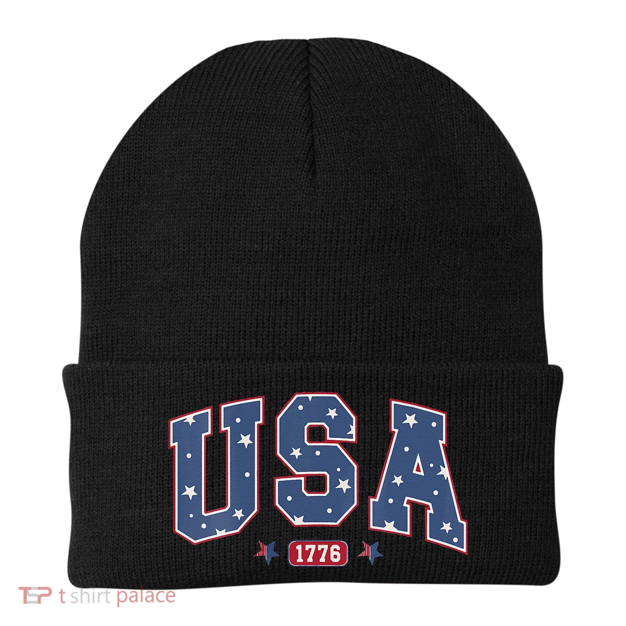 Usa 1776 4th Of July Independence Day Beanie