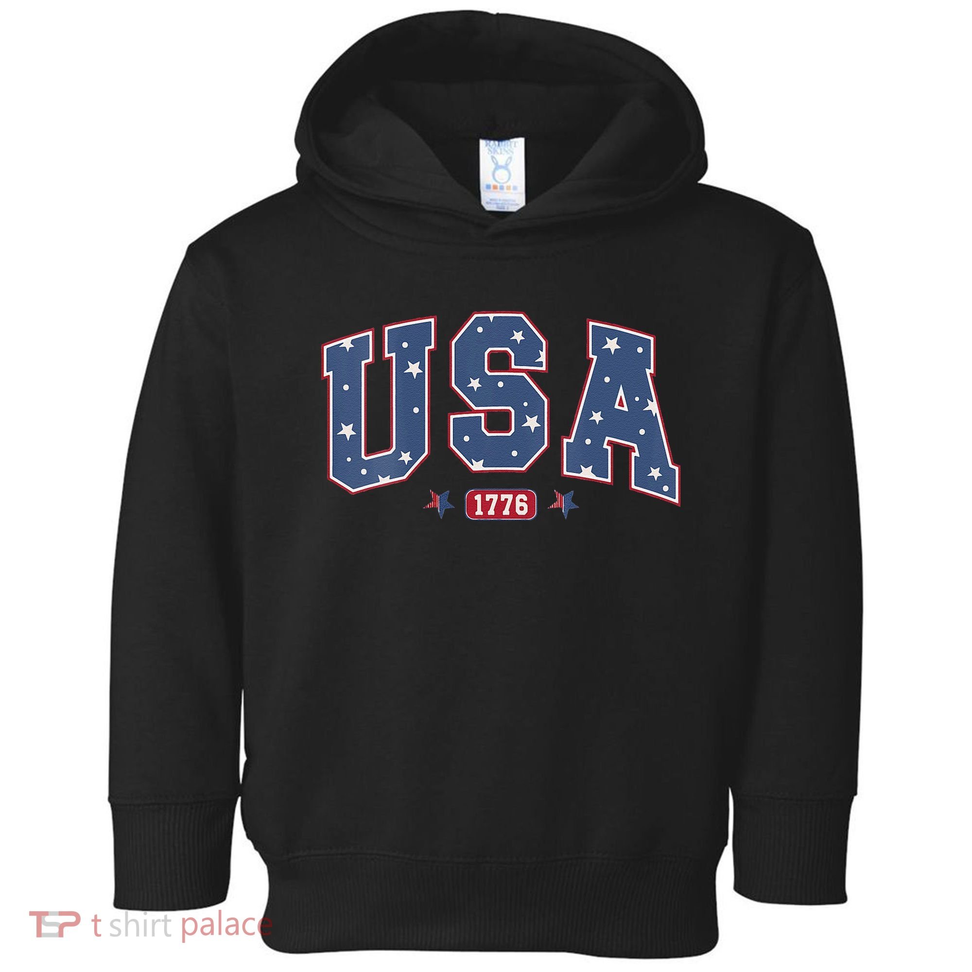 Usa 1776 4th Of July Independence Day Toddler Hoodie