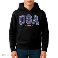 Usa 1776 4th Of July Independence Day Kids Hoodie thumb 4