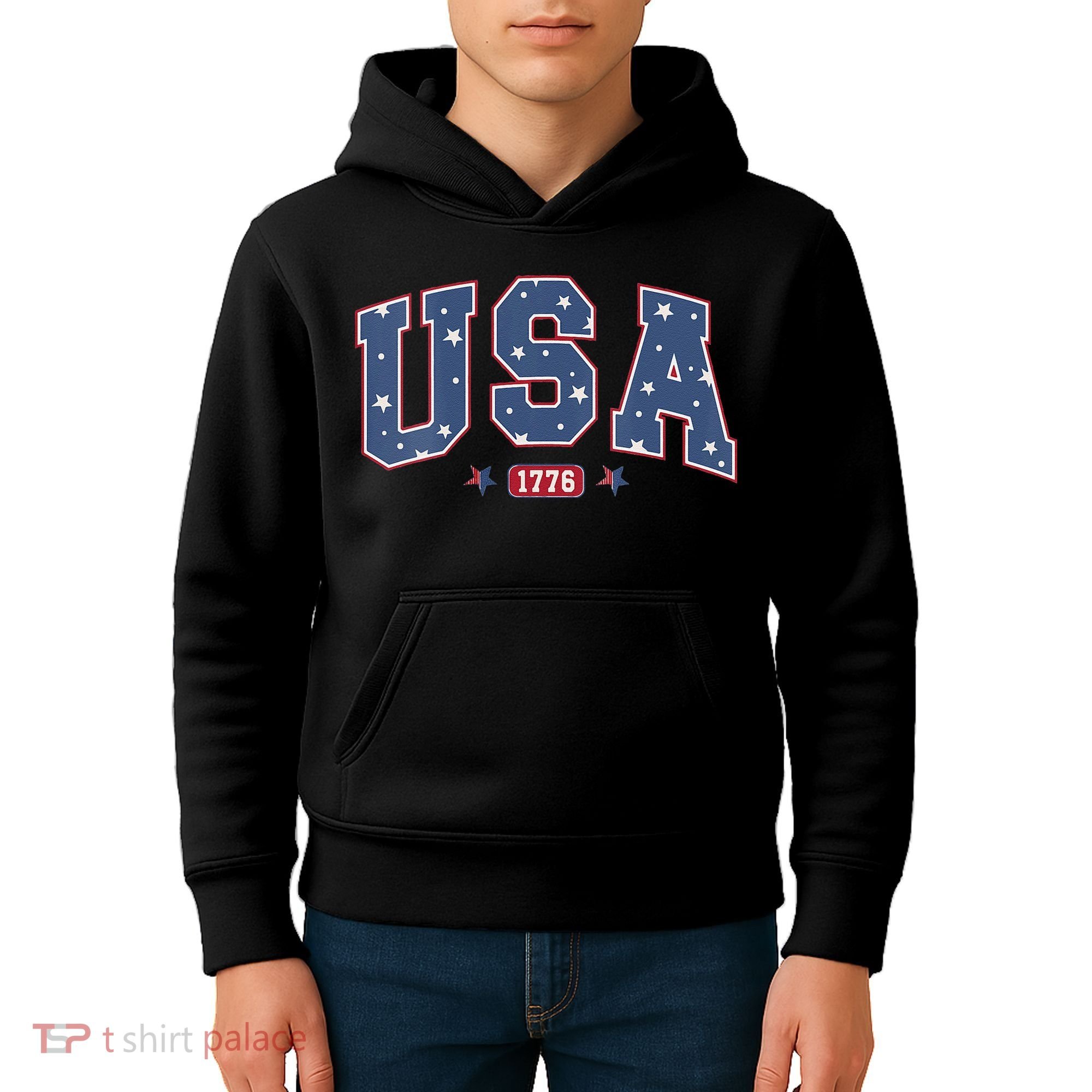 Usa 1776 4th Of July Independence Day Kids Hoodie