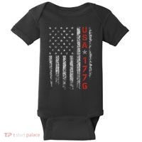 Usa 1776 Patriotic Independence Day Baby Bodysuit thumb 0