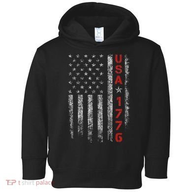 Usa 1776 Patriotic Independence Day Toddler Hoodie