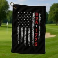 Usa 1776 Patriotic Independence Day Golf Towel thumb 1