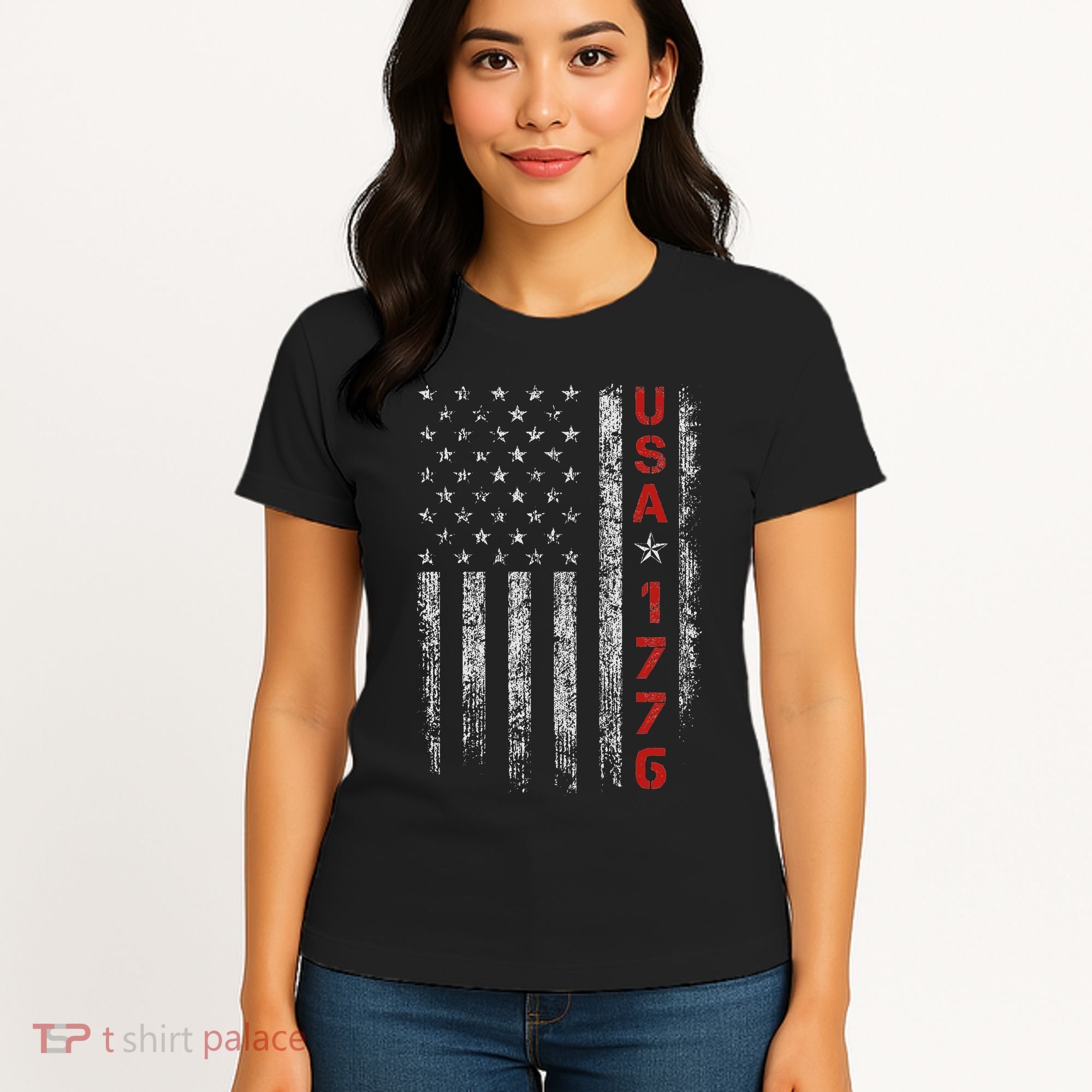 Usa 1776 Patriotic Independence Day Women's T-Shirt