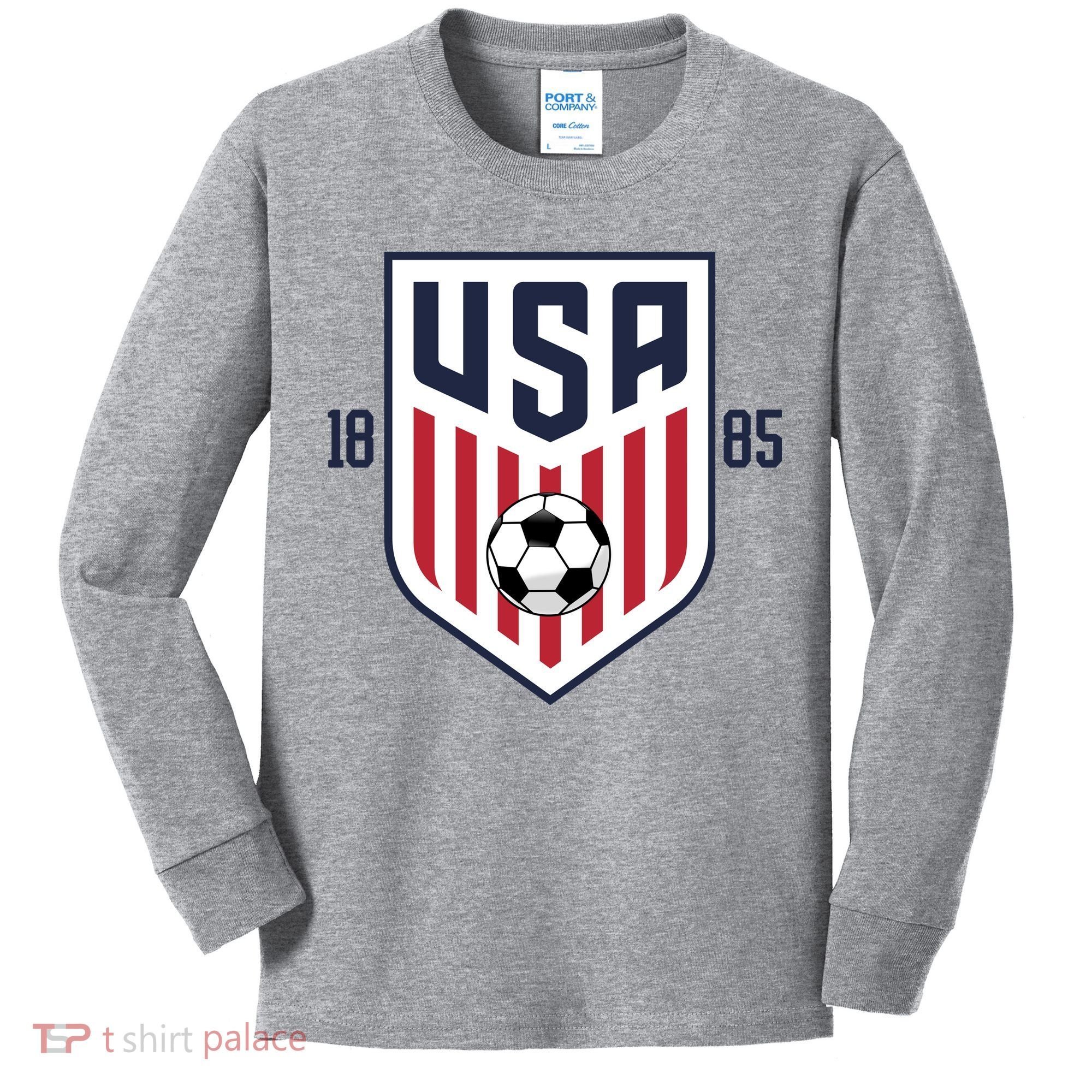 USA 1885 Soccer Tournament Kids Long Sleeve Shirt