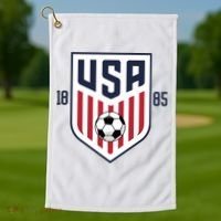 USA 1885 Soccer Tournament Golf Towel thumb 1