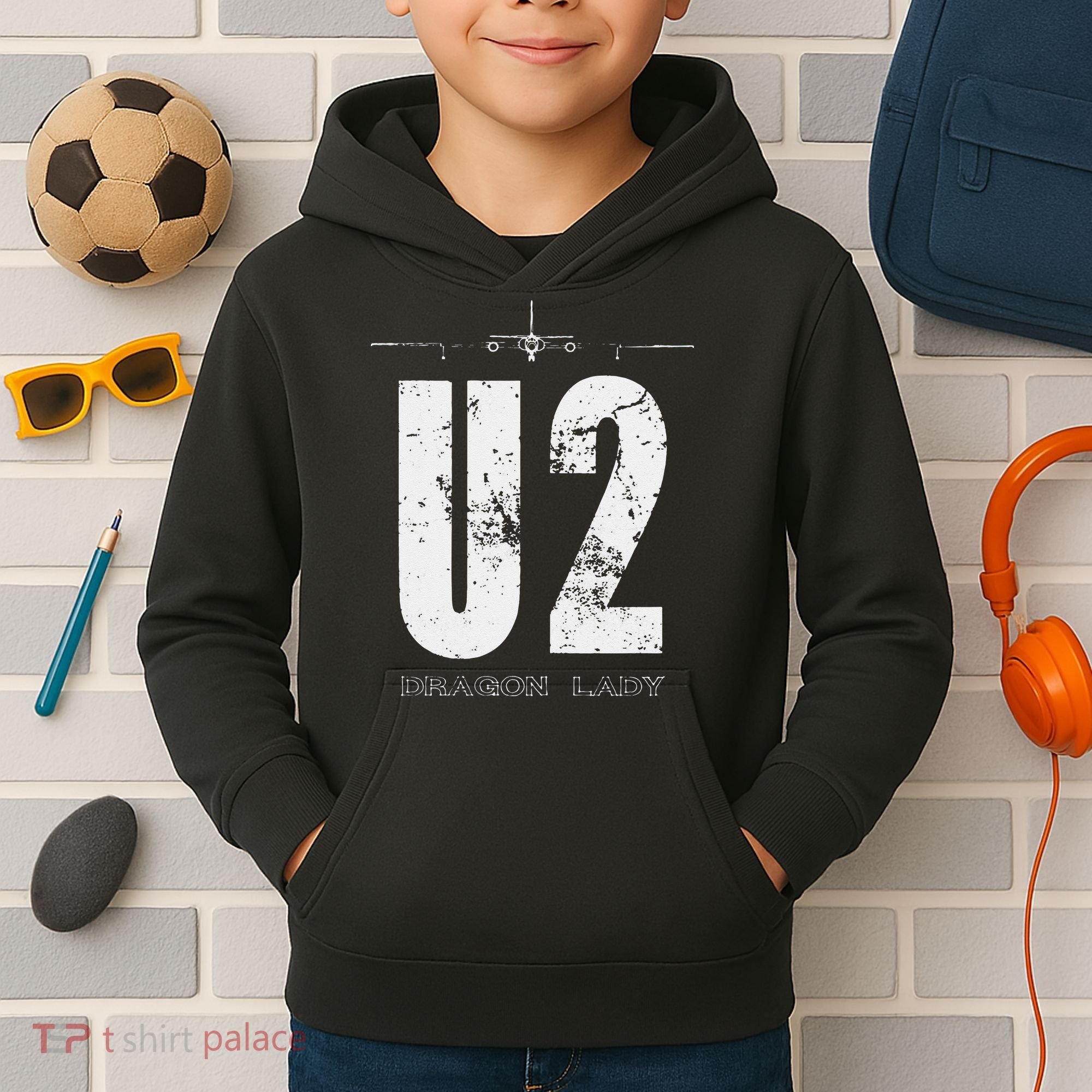 U 2 Dragon Lady Spy Plane Kids Hoodie