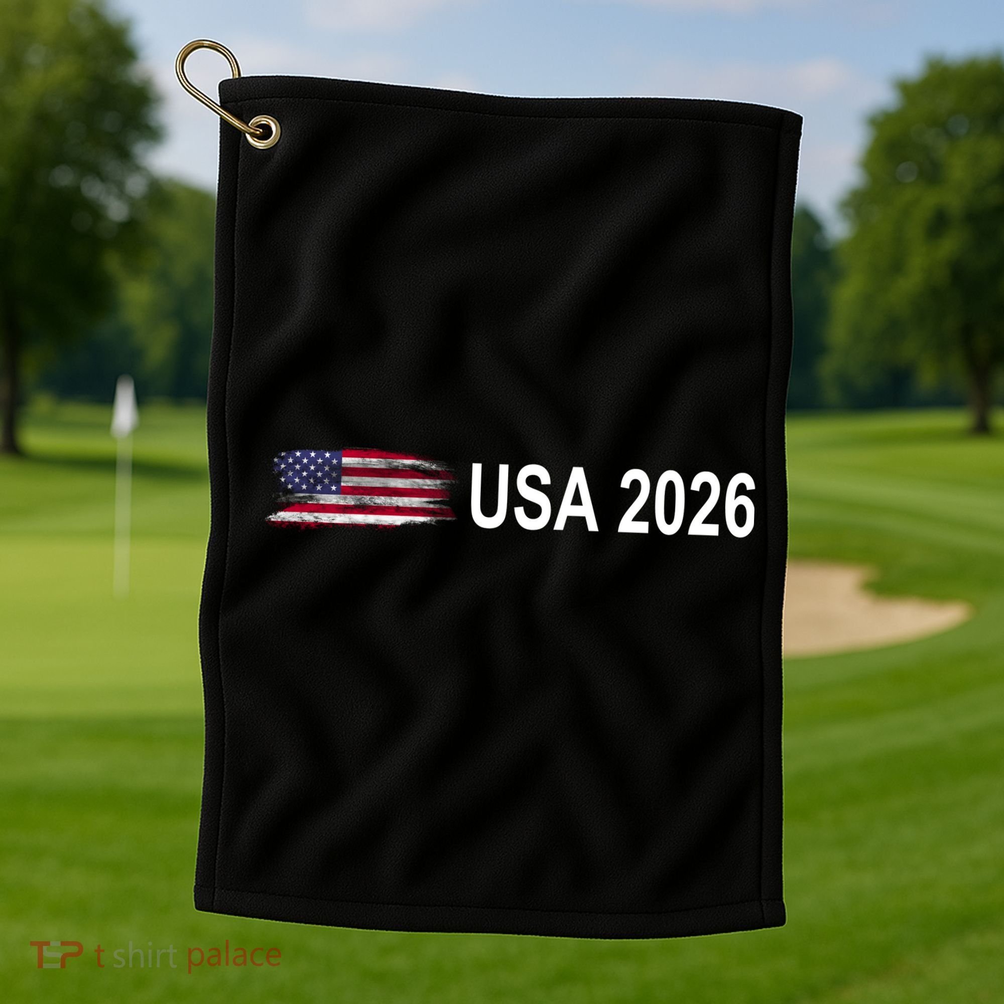 USA 2026 Football Soccer Team Flag Golf Towel