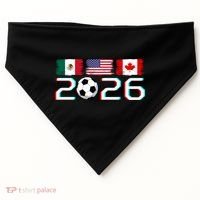 United 2026 Soccer Cup North America Emblem USA-Made Doggie Bandana thumb 0