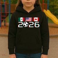 United 2026 Soccer Cup North America Emblem Kids Hoodie thumb 3
