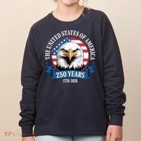 USA 250 Years Bald Eagle Patriotic 250th Anniversary Women's Sweatshirt thumb 0