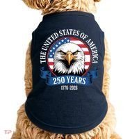 USA 250 Years Bald Eagle Patriotic 250th Anniversary Doggie Tank thumb 0