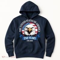 USA 250 Years Bald Eagle Patriotic 250th Anniversary Hoodie thumb 0