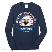USA 250 Years Bald Eagle Patriotic 250th Anniversary Long Sleeve Shirt thumb 0