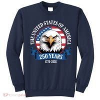 USA 250 Years Bald Eagle Patriotic 250th Anniversary Sweatshirt thumb 0