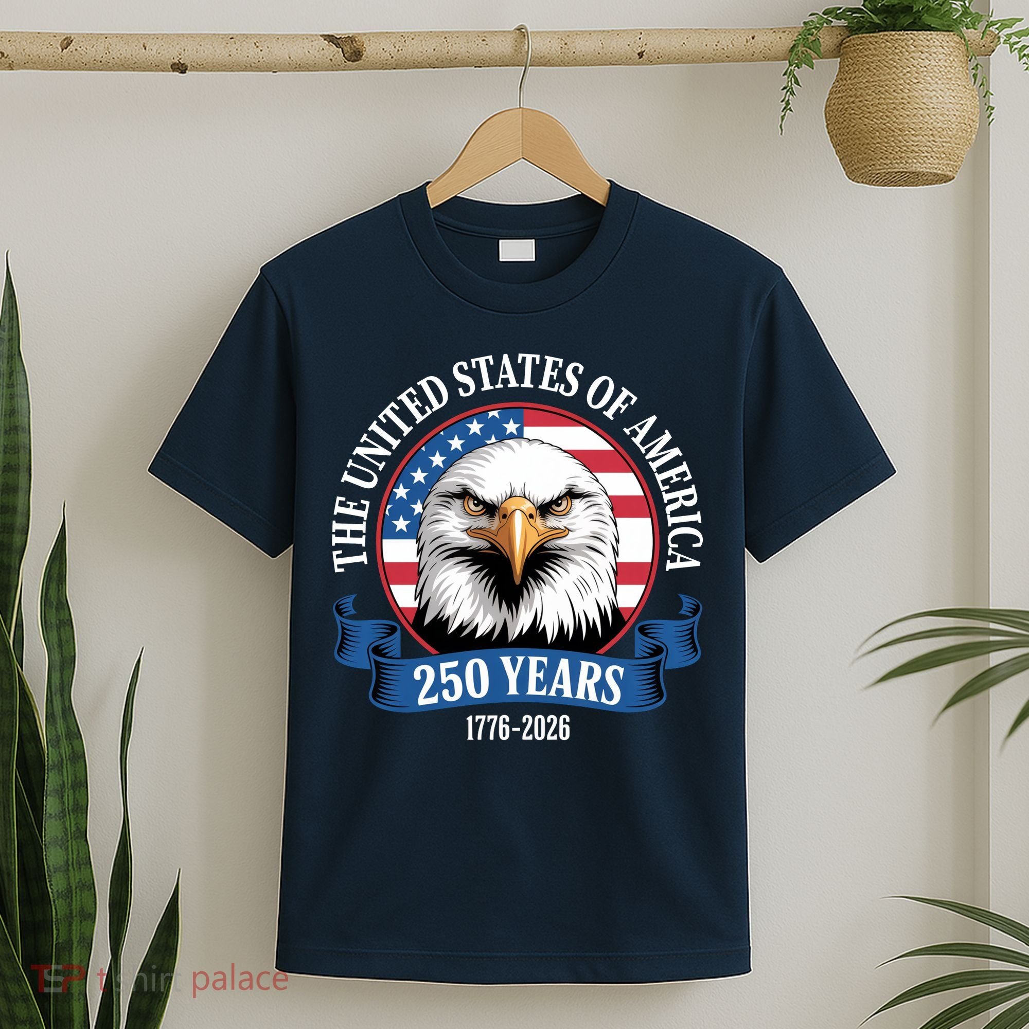 USA 250 Years Bald Eagle Patriotic 250th Anniversary T-Shirt