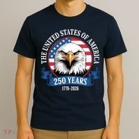 USA 250 Years Bald Eagle Patriotic 250th Anniversary T-Shirt thumb 3