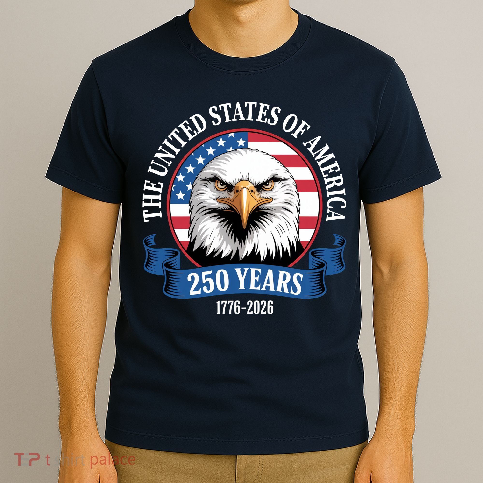 USA 250 Years Bald Eagle Patriotic 250th Anniversary T-Shirt